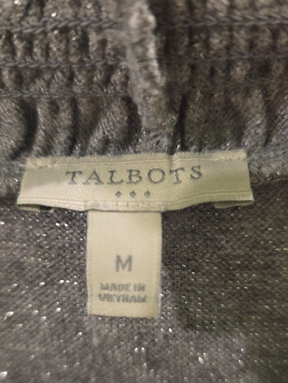 Metallic Gray Ruffle-Neck Women's Sweater - Picture 3 of 3